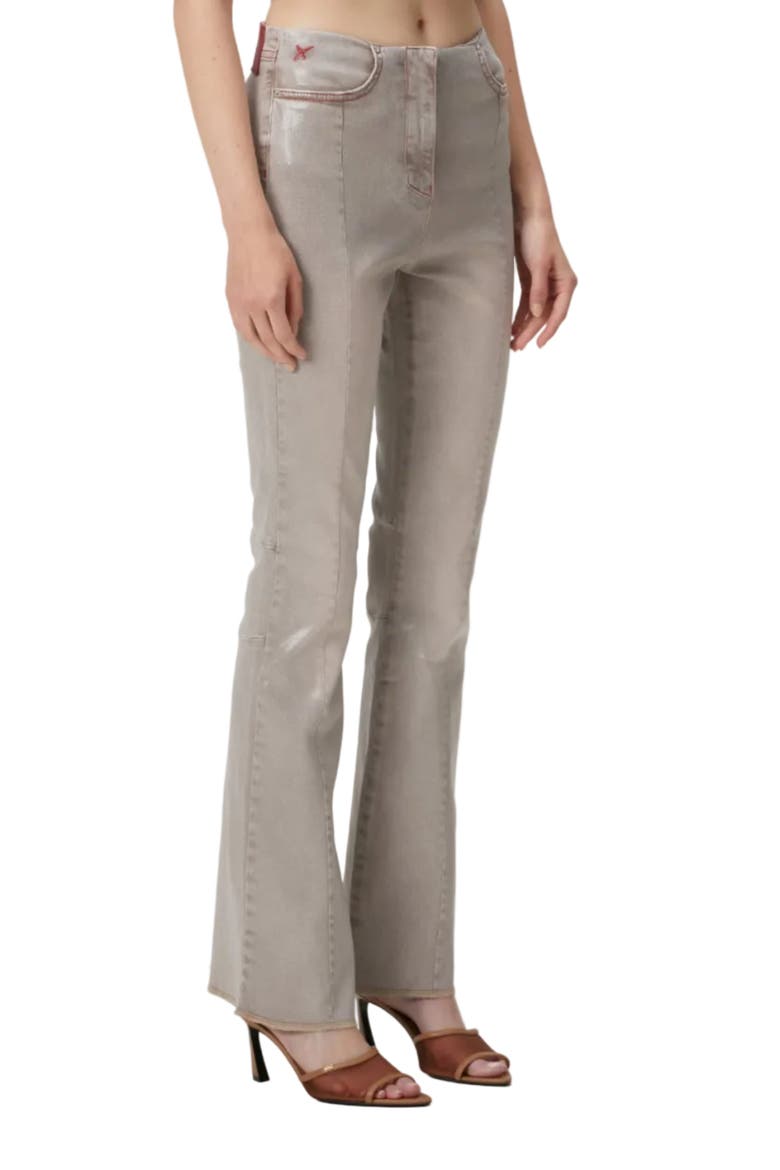 Cotton Coated Flare Pant, Alternate, color, BEIGE
