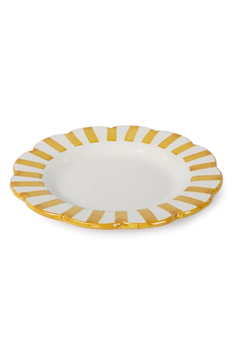 Casa Amarosa Stripe Ceramic Salad Plate, Alternate, color, 