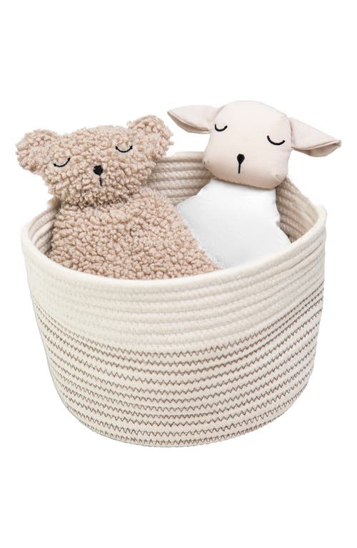 7 A.m. Enfant Baby Lovey Bear Fleece Blanket In Brown