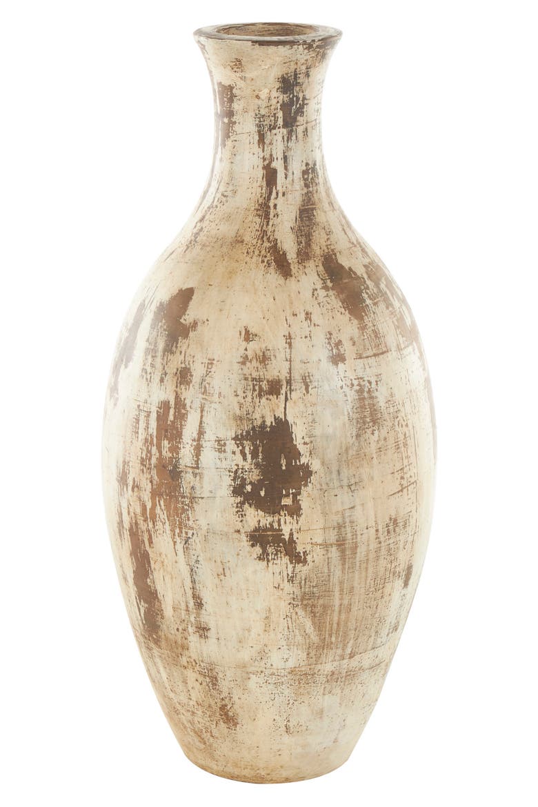 Brown Ceramic Vase, Main, color, BROWN