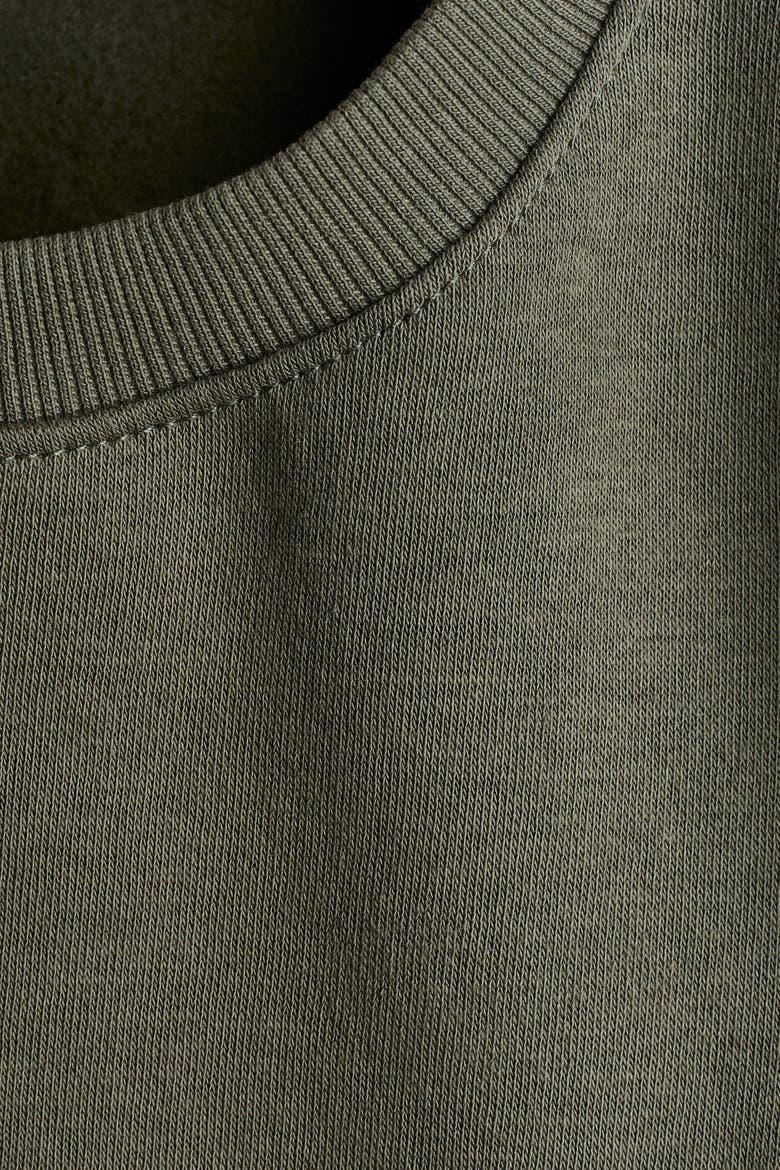 3-Pack Brushed-Inside Sweatshirts, Alternate, color, Khaki green/striped