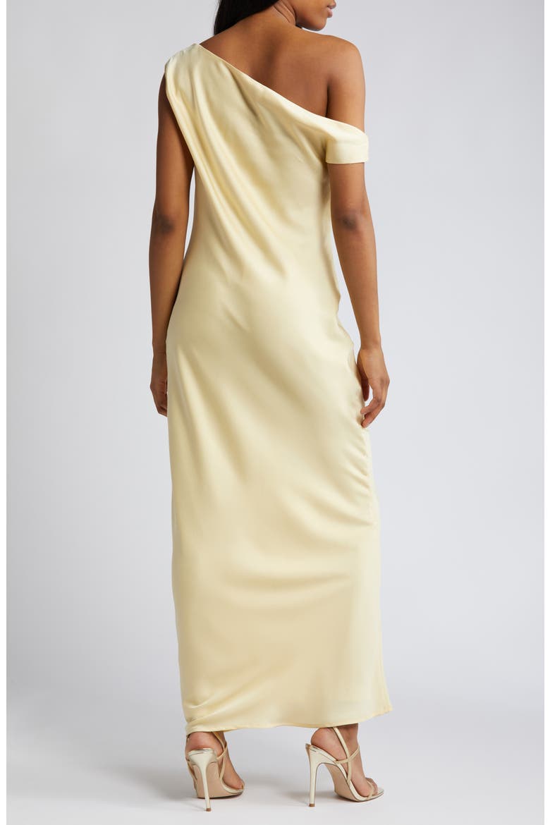 The Tanya One-Shoulder Draped Maxi Dress, Alternate, color, YELLOW