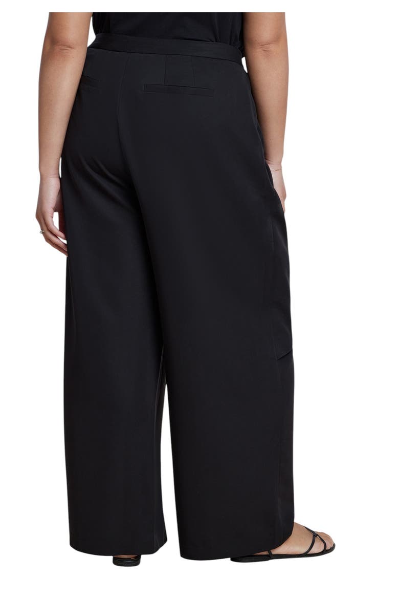 Wrap Detail Trouser, Alternate, color, BLACK ONYX