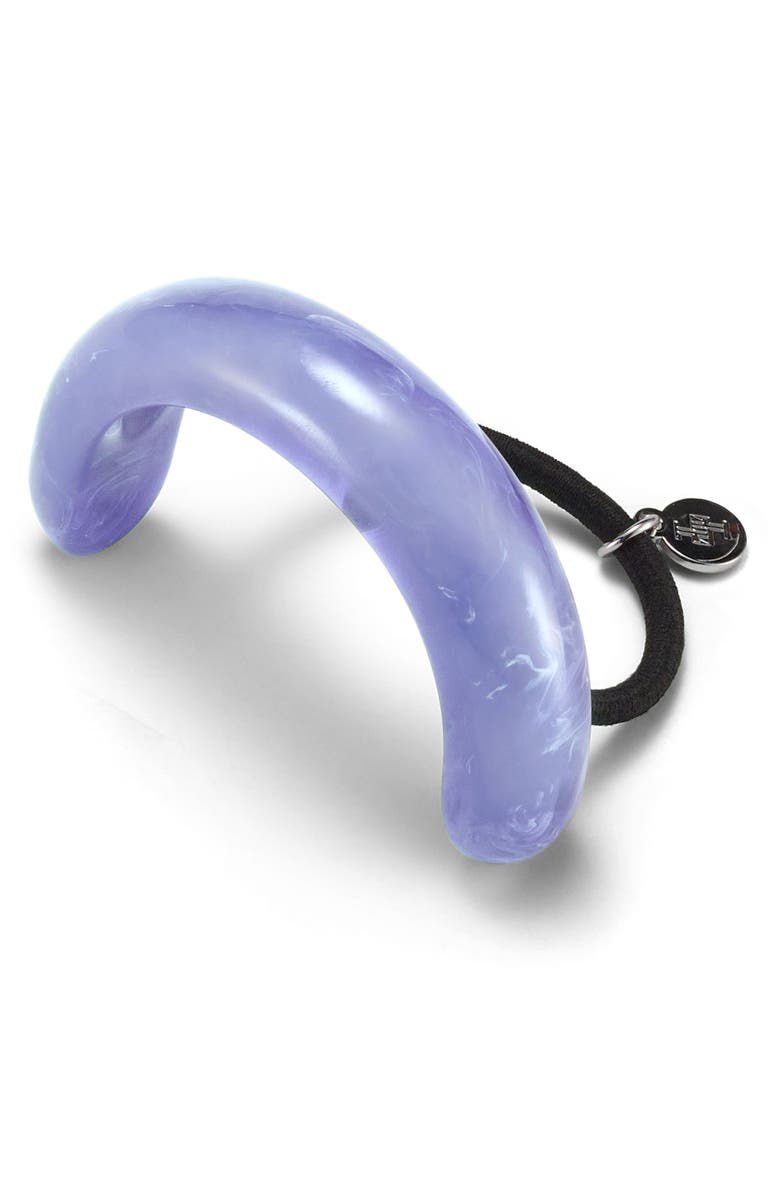 LELET NY Marbled Arch Ponytail Cuff, Main, color, Blue Agate