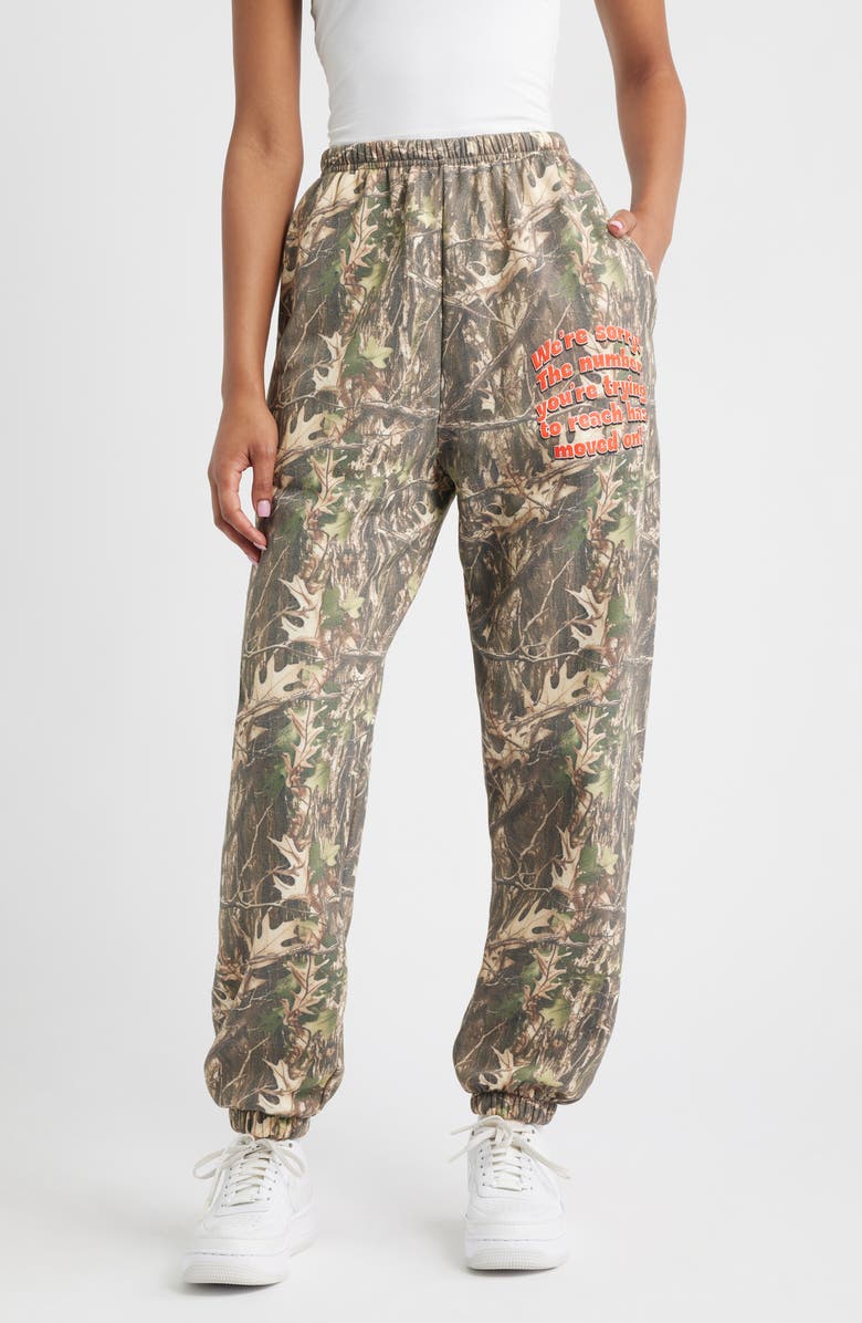 BOYS LIE 1-800-Manhunt Kimmy Camo Cotton Blend Sweatpants, Main, color, Multi