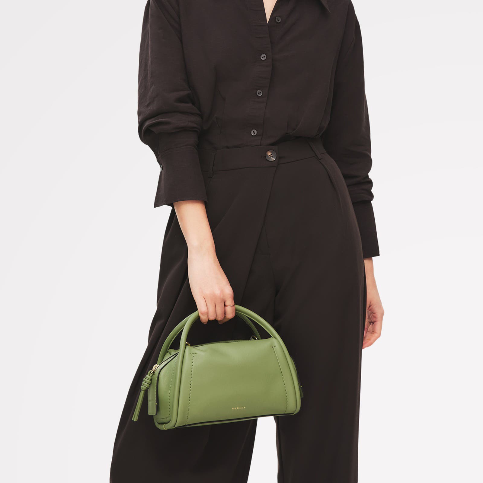 The Golborne Small Ziptop Satchel Bag, Alternate, color, Apple