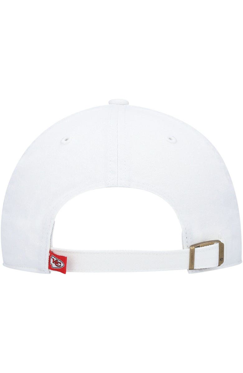 '47 Men's '47 White Kansas City Chiefs Logo Clean Up Adjustable Hat, Alternate, color, White