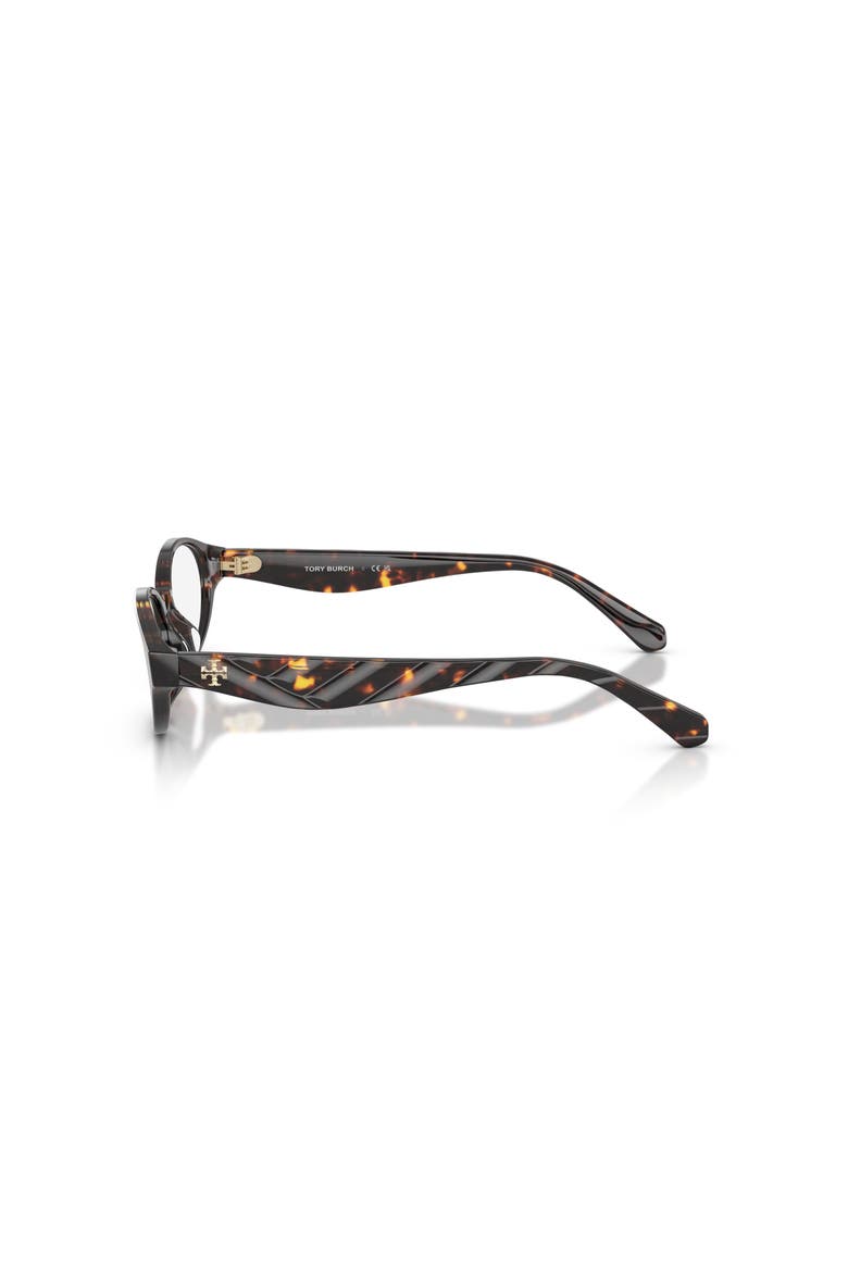 52mm Oval optical glasses, Alternate, color, Tortoise