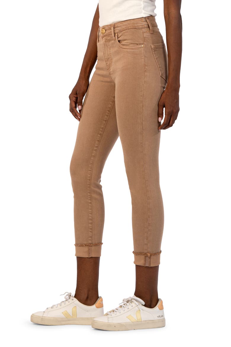Amy Fray Hem Crop Skinny Jeans, Alternate, color, CAPPUCCINO