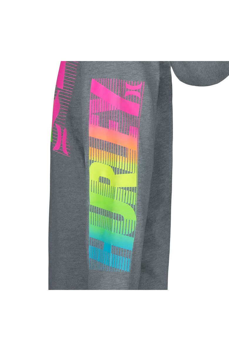 Hurley Kids' Moto Stack Pullover Hoodie, Alternate, color, 042Dk Grey