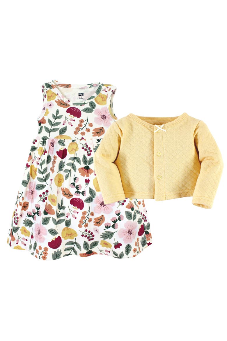 Quilted Cardigan and Dress, Alternate, color, Fall Botanical