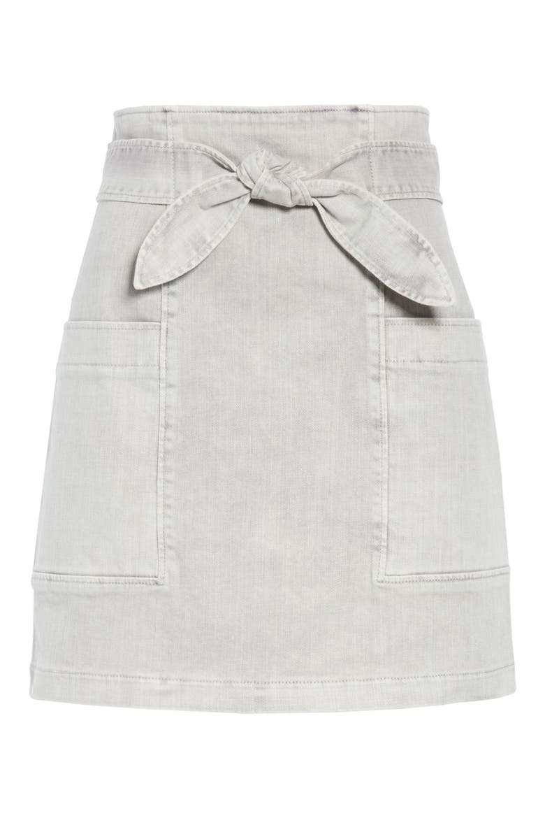 Denim Skirt, Alternate, color, SMOKE WASH