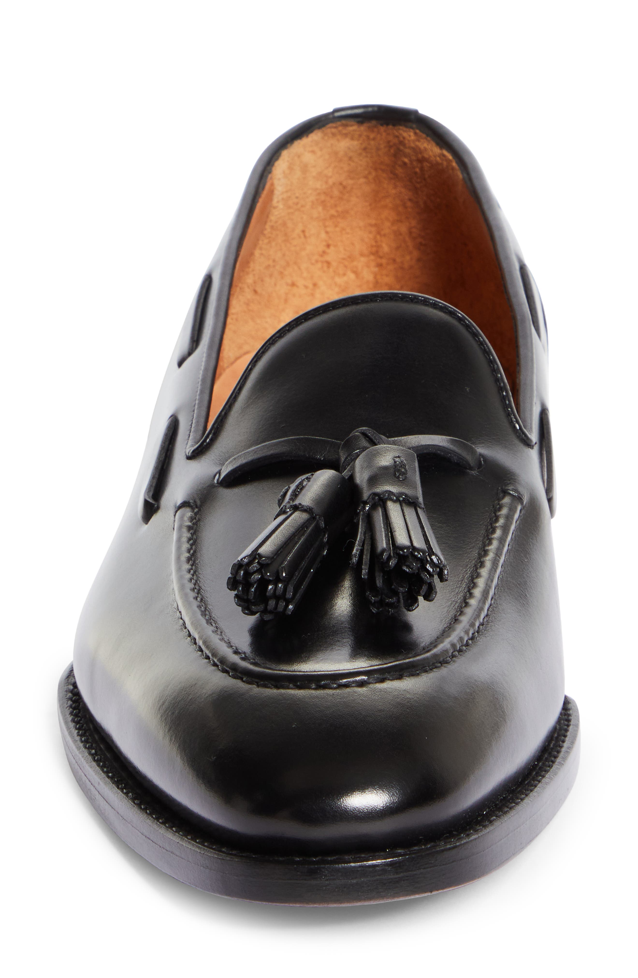 Ralph Lauren Purple Label Luther Tassel Moc Toe Loafer, Alternate, color, Black