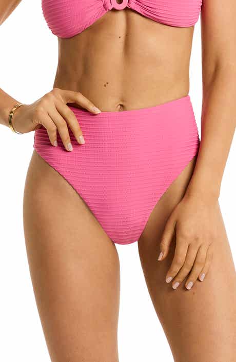 Sea Level Retro High Waist Bikini Bottoms