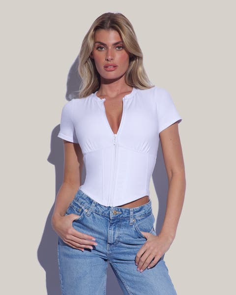 Short Sleeve Corsety Top