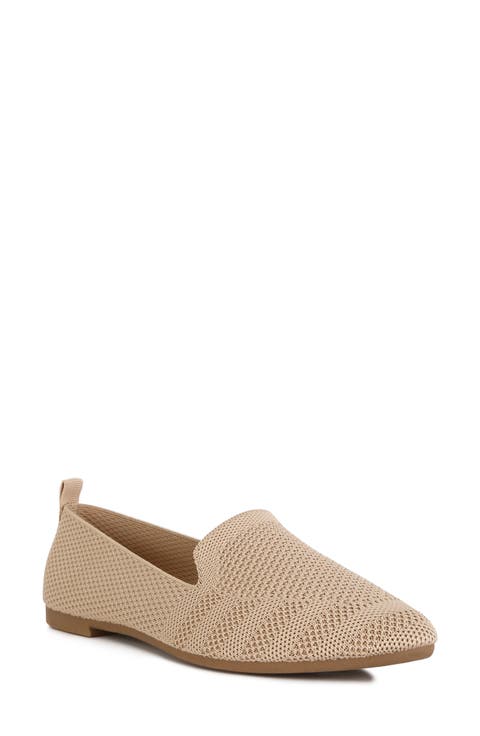 Akili Textured Knit Pointed Toe Flat (Women)
