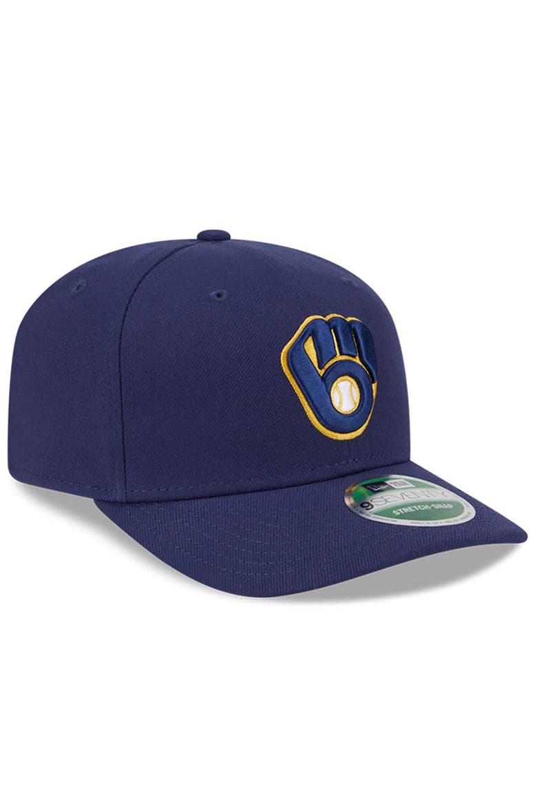 Men's New Era  Navy Milwaukee Brewers Player Replica 9SEVENTY Adjustable Hat, Alternate, color, Navy