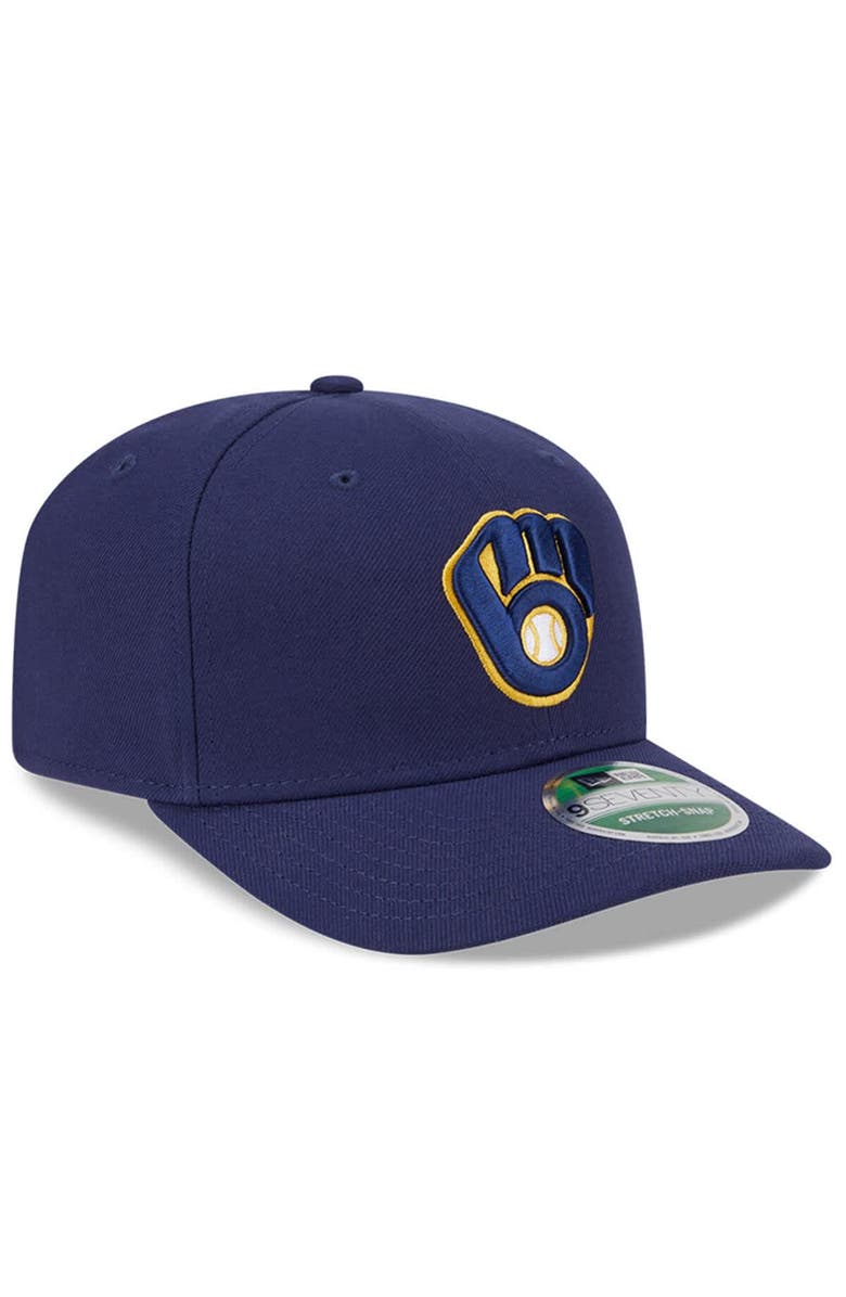 New Era Men's New Era Navy Milwaukee Brewers Player Replica 9SEVENTY Adjustable Hat, Alternate, color, Navy
