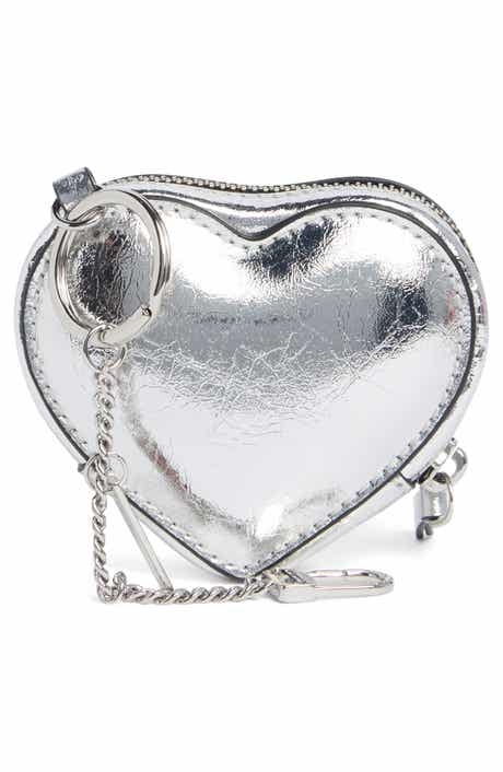 Heart Leather Pouch Bag Charm