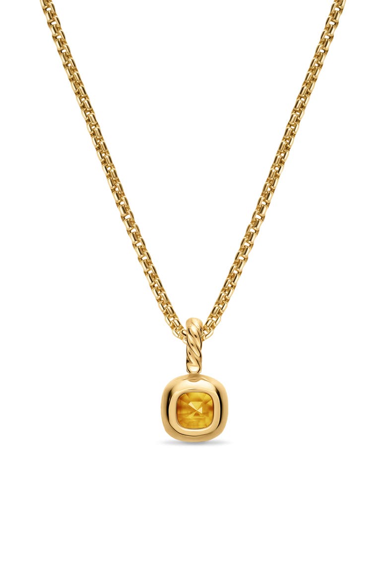 Mini Cushion Cut Enhancer, Alternate, color, CITRINE