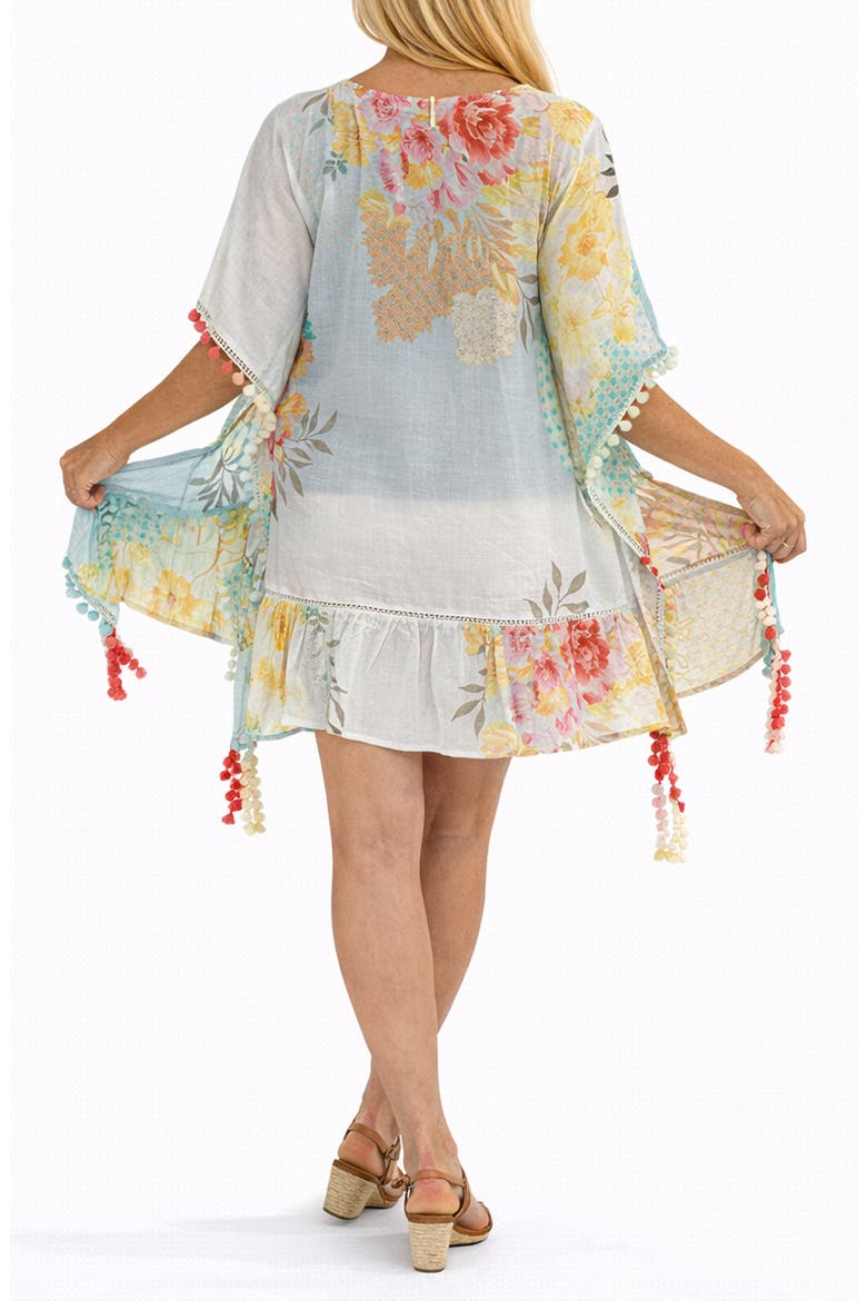 Floral Cover-Up, Alternate, color, AQUA