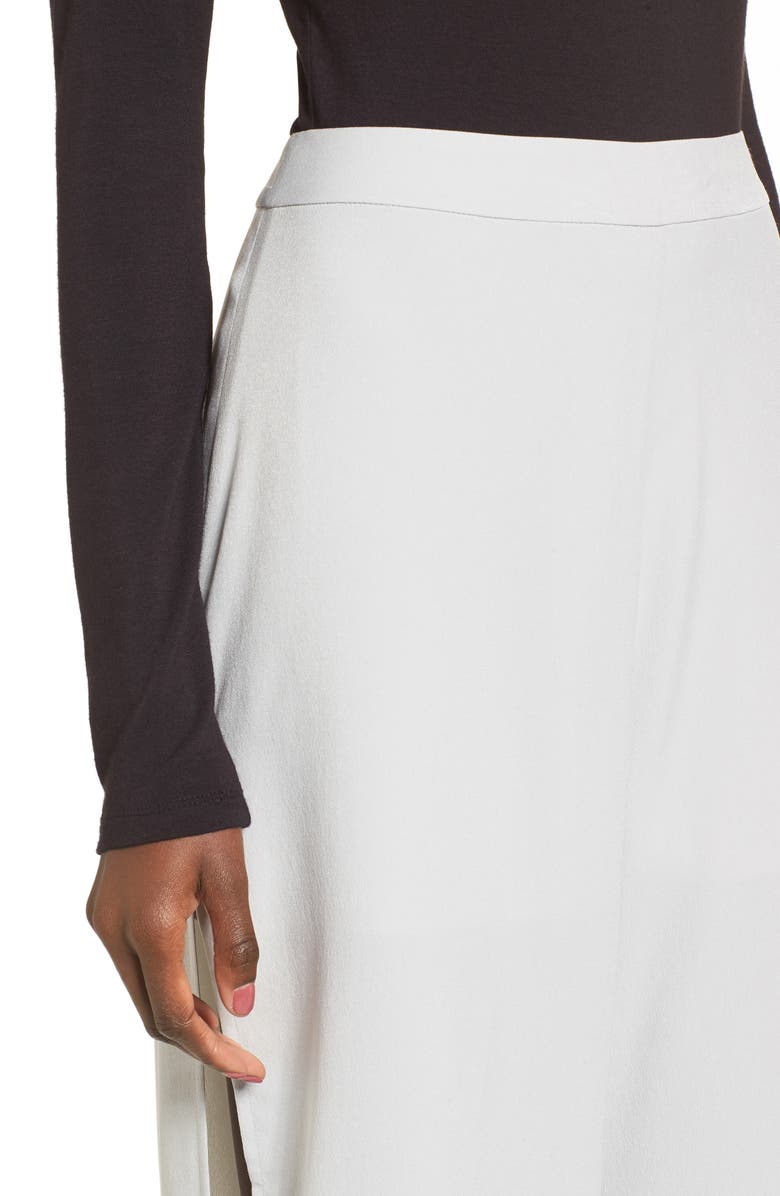 Leith High Waist Side Slit Wide Leg Pants, Alternate, color, Blue Pearl