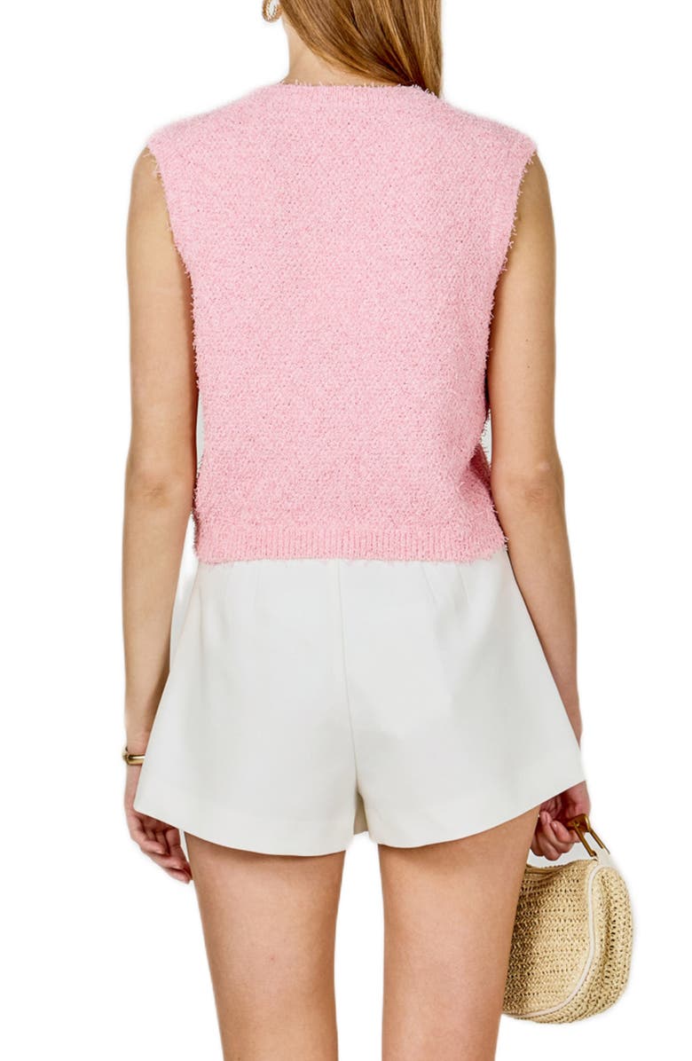 Endless Rose Textured Sweater Vest, Alternate, color, Pink