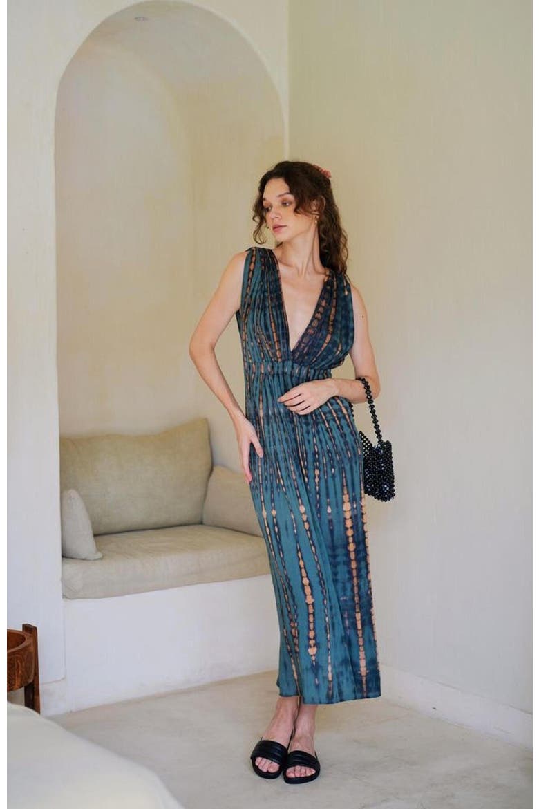 Clara Maxi Slip Dress, Alternate, color, Blue
