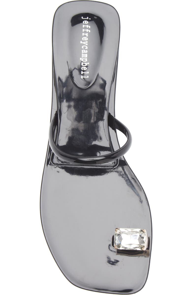 Jeffrey Campbell Balia Wedge Sandal, Alternate, color, Black Shiny Clear