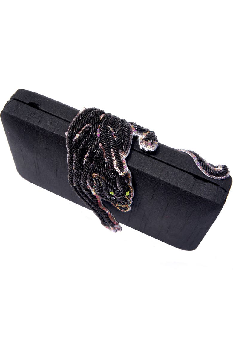 Simitri BagHeera Clutch, Alternate, color, Black