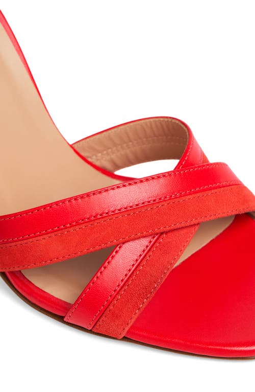 Lk Bennett Lennon Colorblock Ankle Strap Sandal In Red