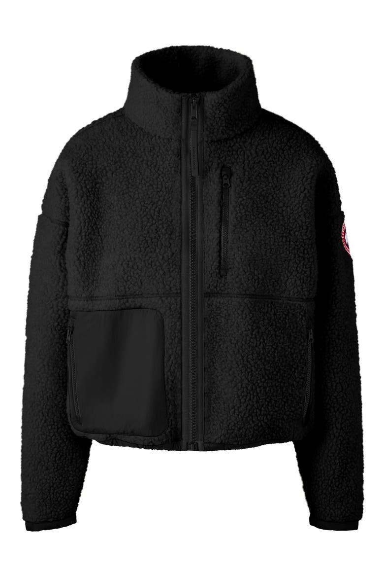 Simcoe Wool Blend Fleece Jacket, Alternate, color, BLACK