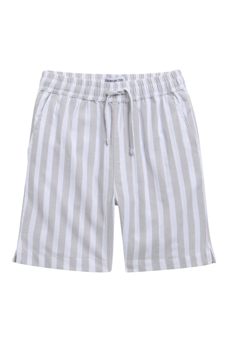 Kids' Passport Stripe Shorts, Main, color, LIGHT GREY / PEDRO STRIPE