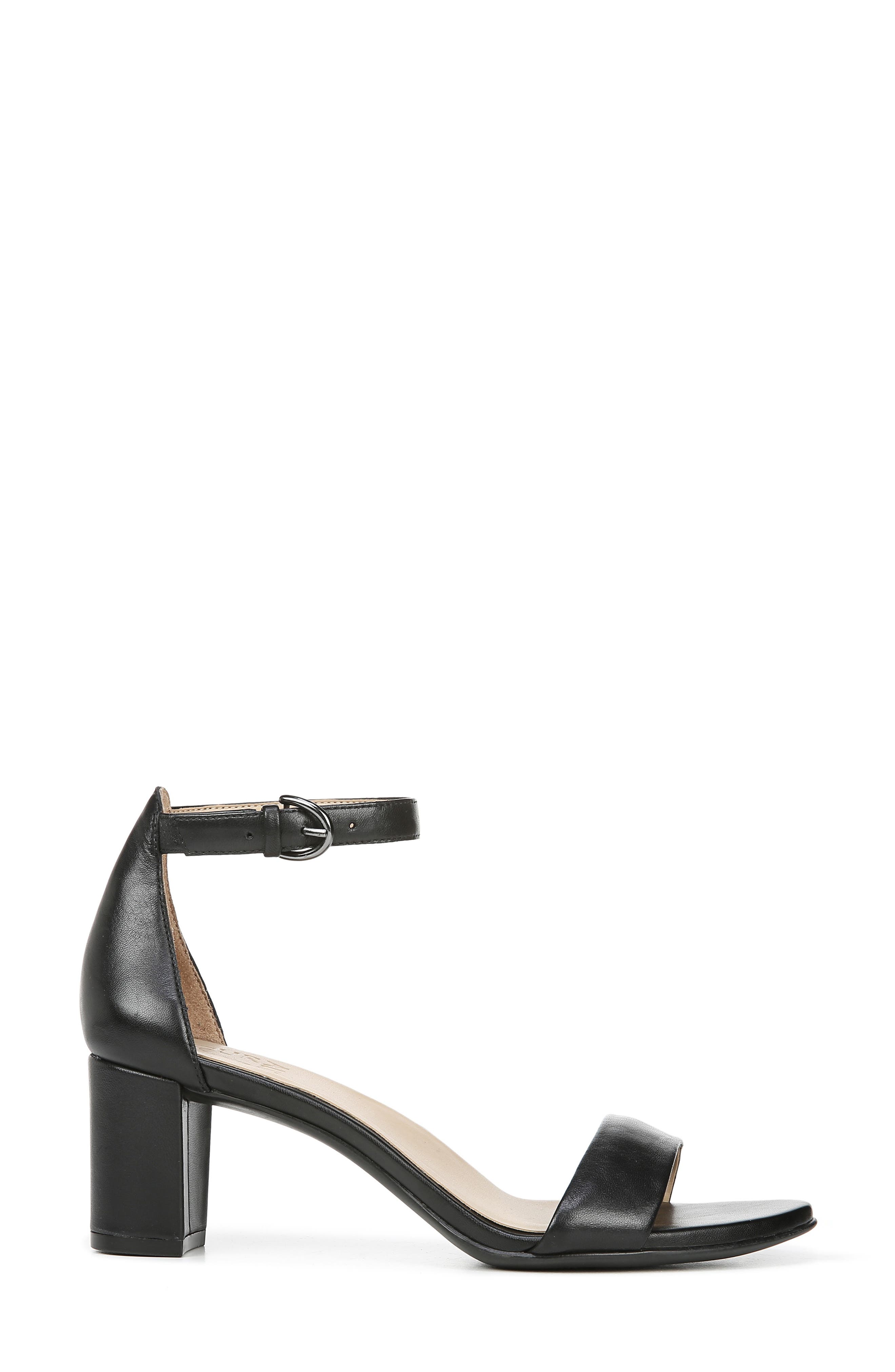 True Colors Vera Ankle Strap Sandal, Alternate, color, BLACK LEATHER