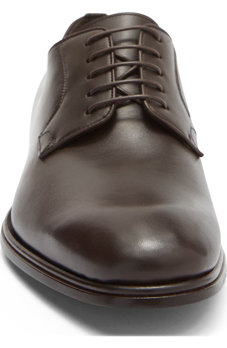 FERRAGAMO Leather Derby, Alternate, color, Brown