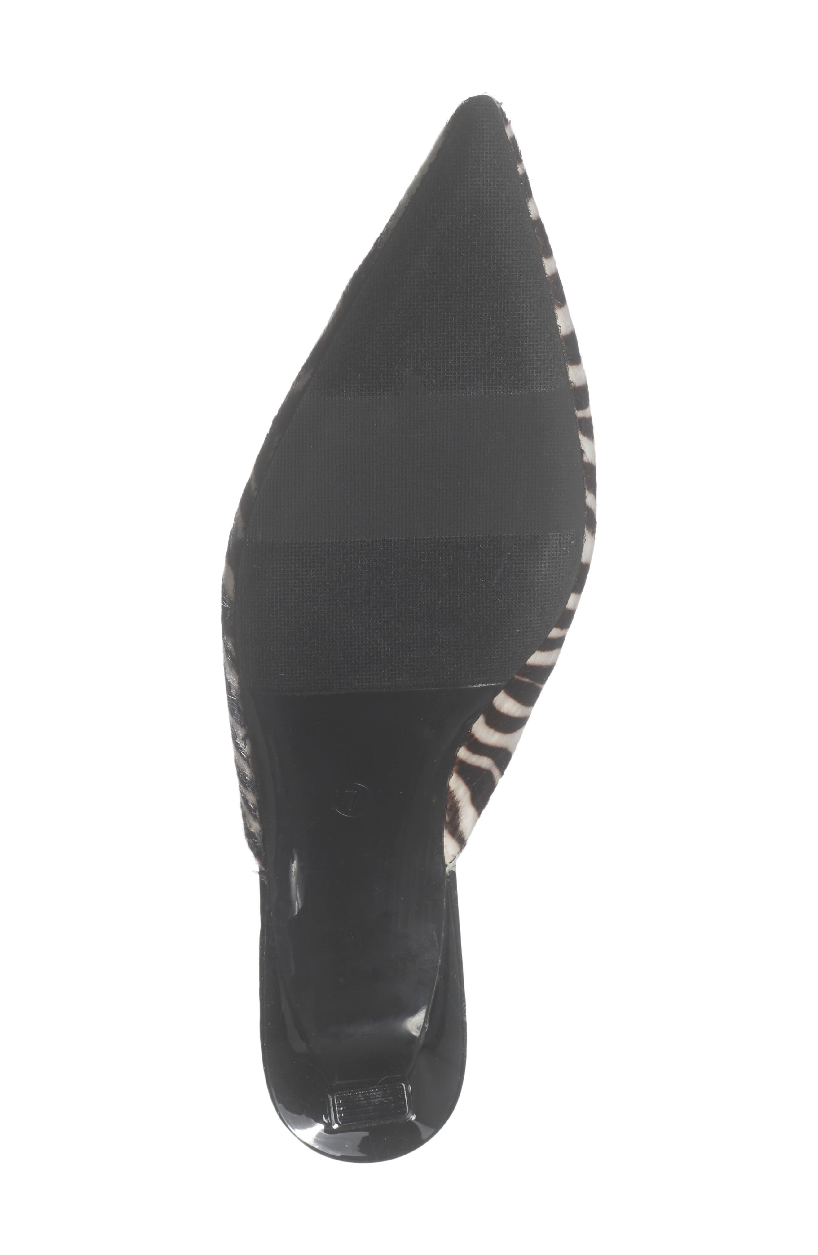 Pointed Toe Mule, Alternate, color, ZEBRA
