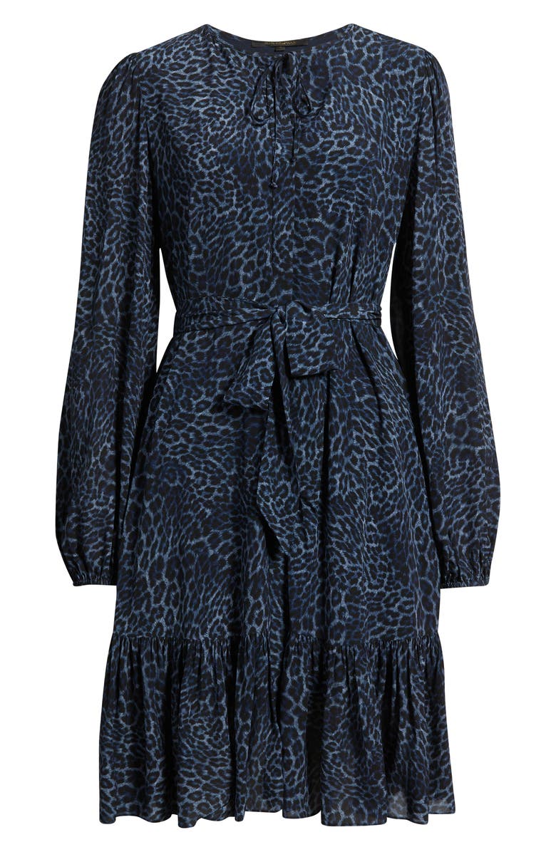 KOBI HALPERIN Cheryl Print Ruffle Hem Long Sleeve Dress, Alternate, color, Midnight Multi