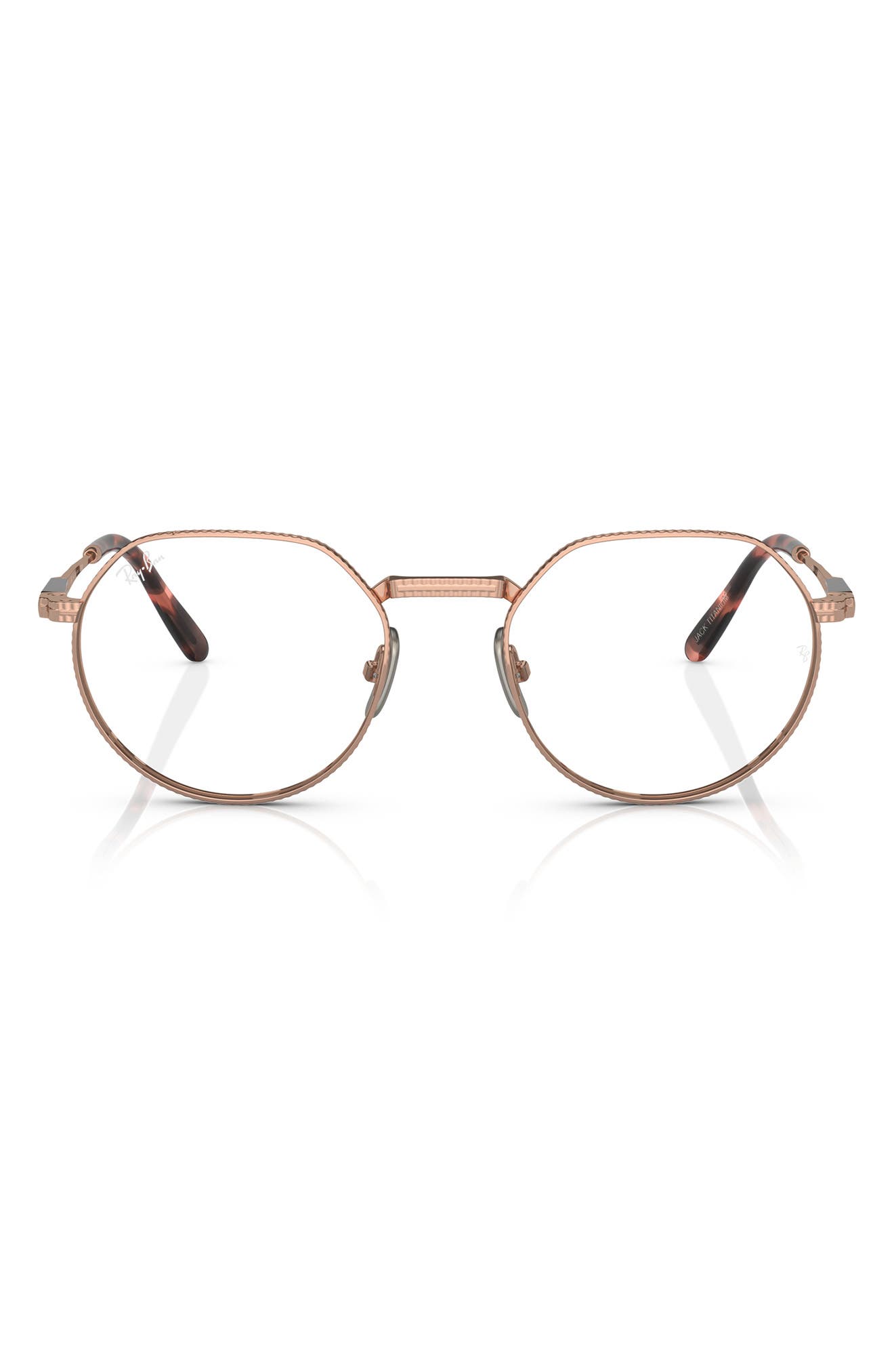 Ray Ban Ray-ban Jack 51mm Irregular Optical Glasses In Gold