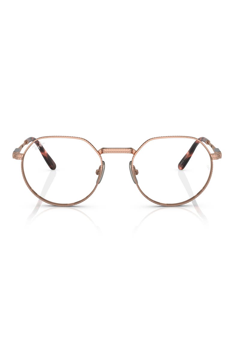 Jack 51mm Irregular Optical Glasses, Main, color, ROSE GOLD