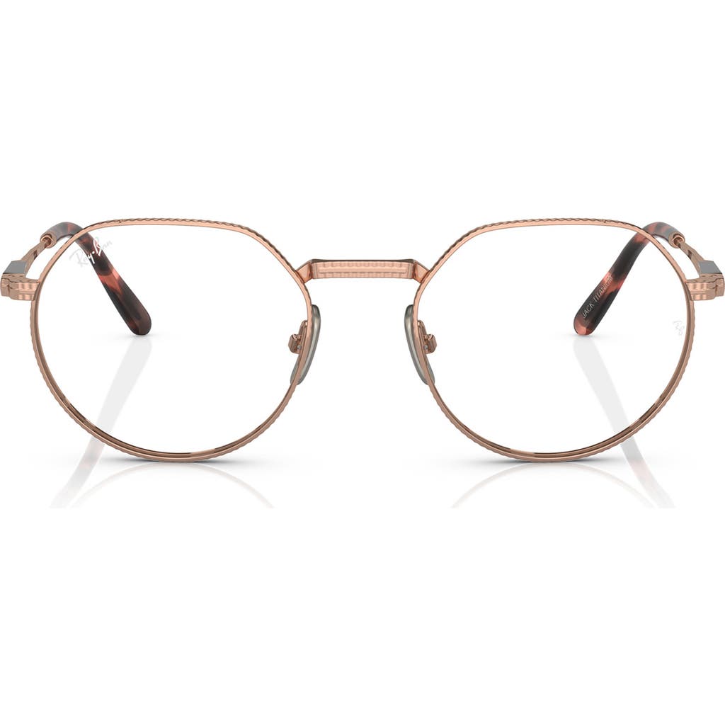 Ray Ban Ray-ban Jack 51mm Irregular Optical Glasses In Gold