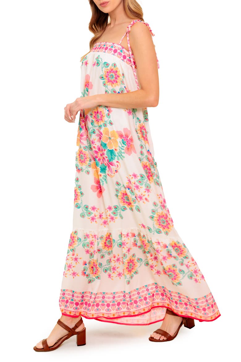 Tie Strap Maxi Dress, Alternate, color, IVORY