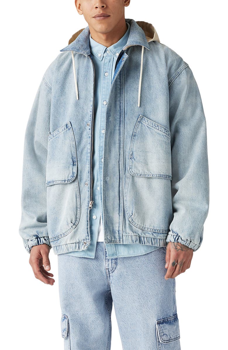 Levi's<sup>®</sup> Duboce Oversize Hooded Denim Work Jacket, Main, color,