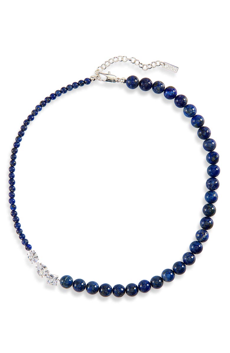 Éliou Lapis Lazuli Beaded Necklace, Main, color, Blue