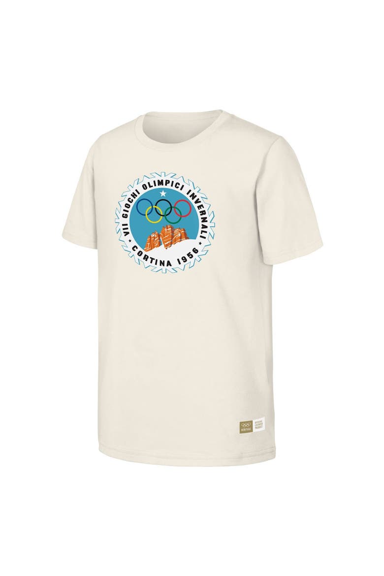 Men's  Natural 1956 Cortina Games Olympic Heritage T-Shirt, Alternate, color, Natural