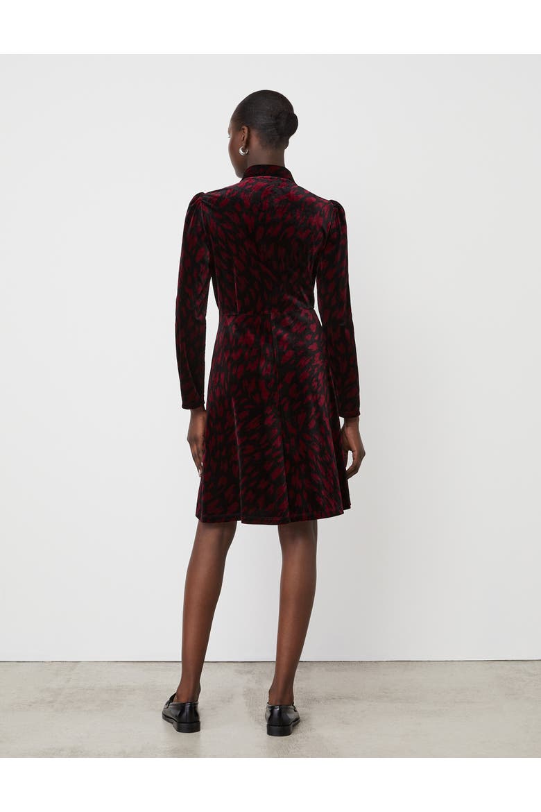 Capri Animal Print Knee Length Dress, Alternate, color, Burgundy Animal