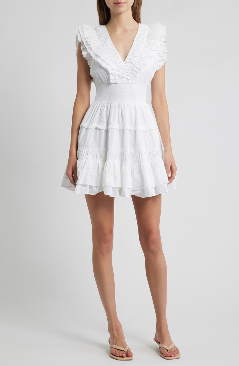 LOVE THE LABEL Maribel Open Back Cotton Minidress, Main, color, 