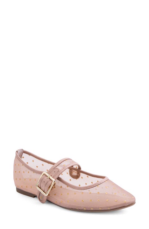 Gillie Mesh Mary Jane Flat (Women)