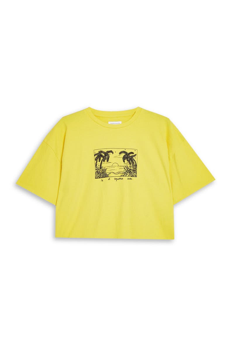Topshop Sunset Palm Graphic Tee, Alternate, color,