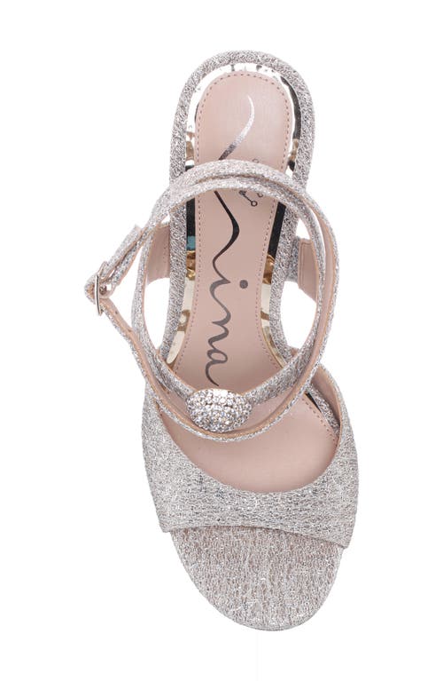 Nina Dahlia Ankle Strap Sandal In Silver