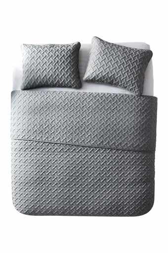 VCNY HOME Nina Embossed Basketweave Quilt Set - Twin